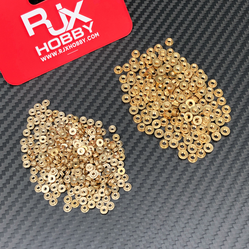 RJXHOBBY 100pcs M2 M2.5 M3 M4 M5 threaded inserts impact brass nuts