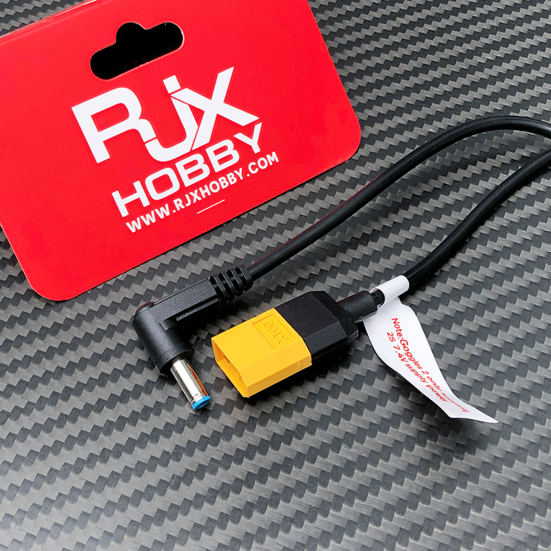 RJX 1pcs for DJI Avata Goggles Power Cable XT60 Male Plug to 4530 Connector Adapter Wire RC FPV Drone Video Glasses Parts