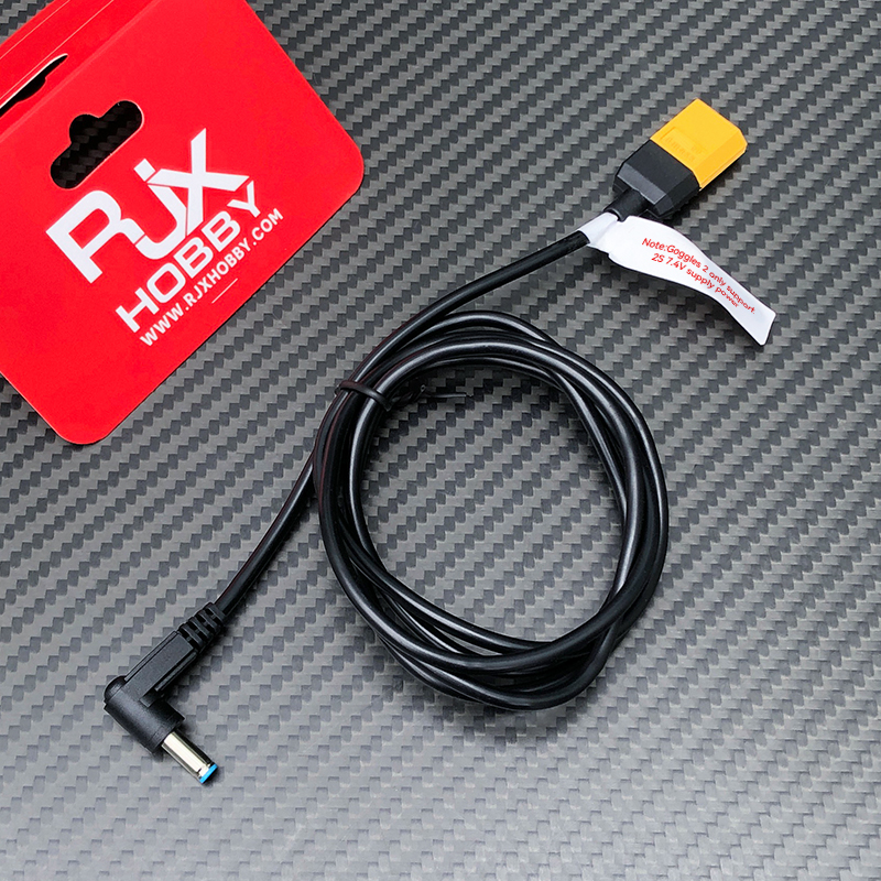 RJX 1pcs for DJI Avata Goggles Power Cable XT60 Male Plug to 4530 Connector Adapter Wire RC FPV Drone Video Glasses Parts