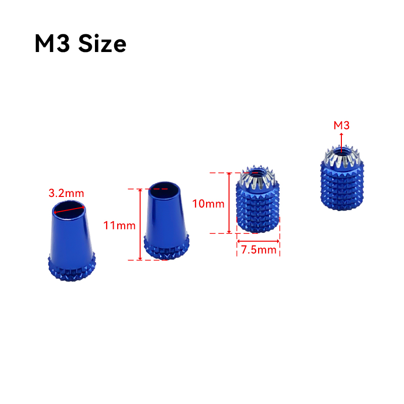 RJX 1Pair Gimbal Thumb Stick Ends M3 M4 Anti-slipping Cap for FrSky JR Futaba Spektrum Radiomaster Part