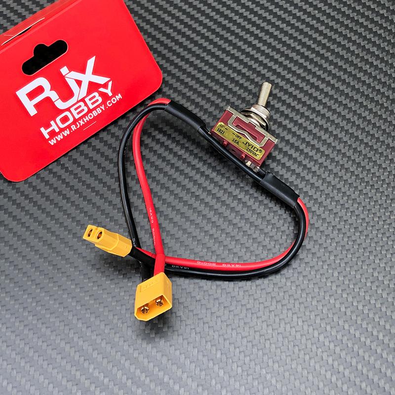 RJX 1pcs RC Aircraft Drone Battery ESC Connecting Adapter Large Current High Load Switch with XT60 Connector Power ON-off