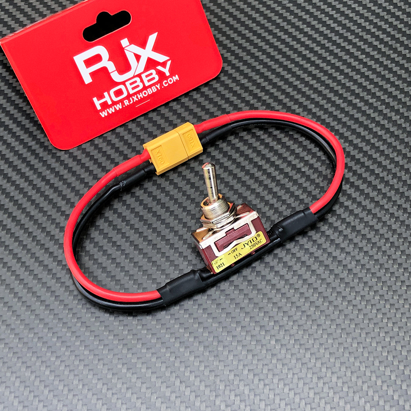 RJX 1pcs RC Aircraft Drone Battery ESC Connecting Adapter Large Current High Load Switch with XT60 Connector Power ON-off