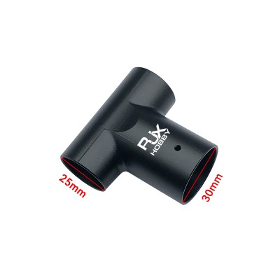 RJX 1pcs 30 to 25mm Landing Gear Aluminum Alloy Tee Tripod Carbon Fiber Tube Connector For Agriculture Drone UAV