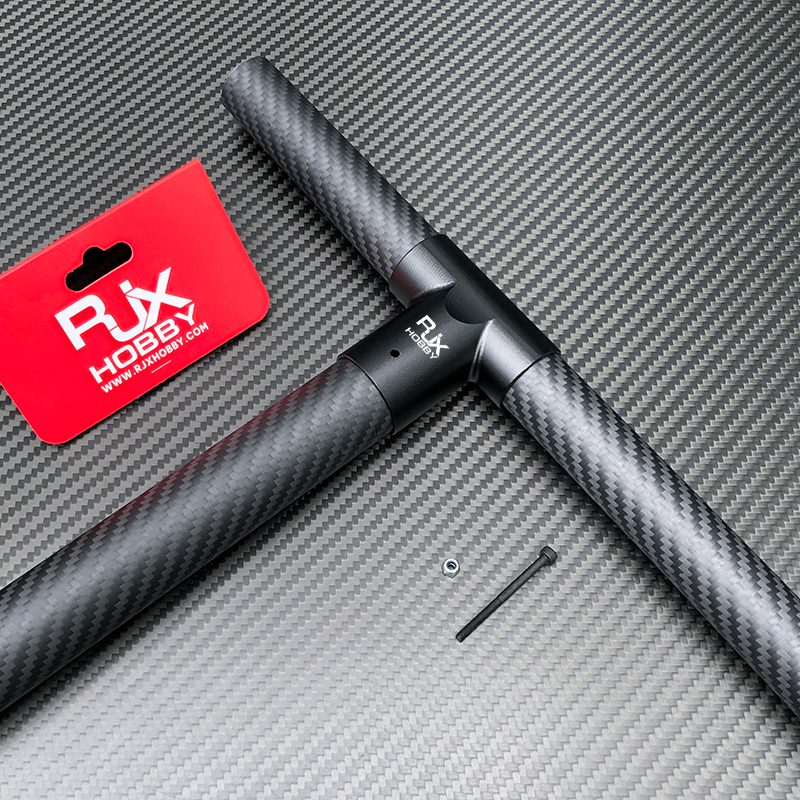 RJX 1pcs 30 to 25mm Landing Gear Aluminum Alloy Tee Tripod Carbon Fiber Tube Connector For Agriculture Drone UAV