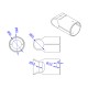 RJX 1pcs Landing Gear Aluminum Alloy Tee Tripod 35 to 25mm Carbon Fiber Tube Connector For Agriculture Drone UAV