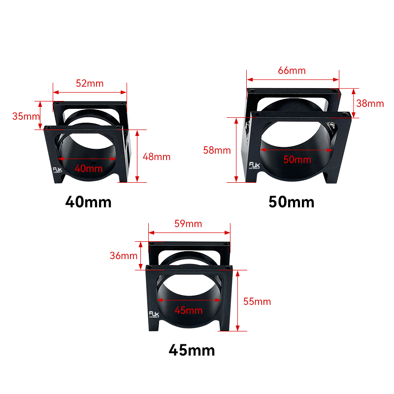 RJXHOBBY 1pcs 40/45/50mm Pipe Clip Tubing Clamp Fastener Carbon Tube Fixed Joint for RC Plant Agriculture UAV Drone ﻿