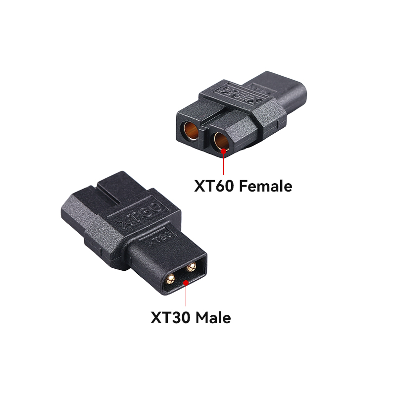 RJX 5pcs XT30 male to XT60 female  Fast Charging Adapter for RC