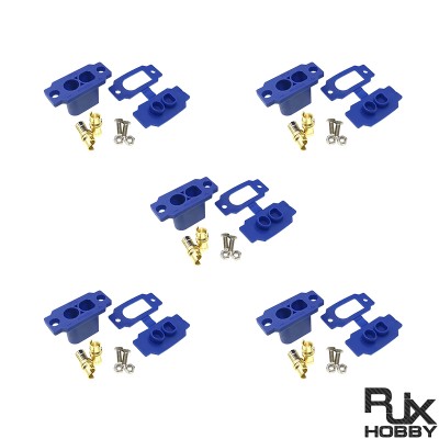 RJX 5pcs EC8E-M EC8 Male With Cover Current 100A Connector Panel Mount Retainable Power Plug
