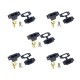 RJX 5pcs EC8E-M EC8 Male With Cover Current 100A Connector Panel Mount Retainable Power Plug