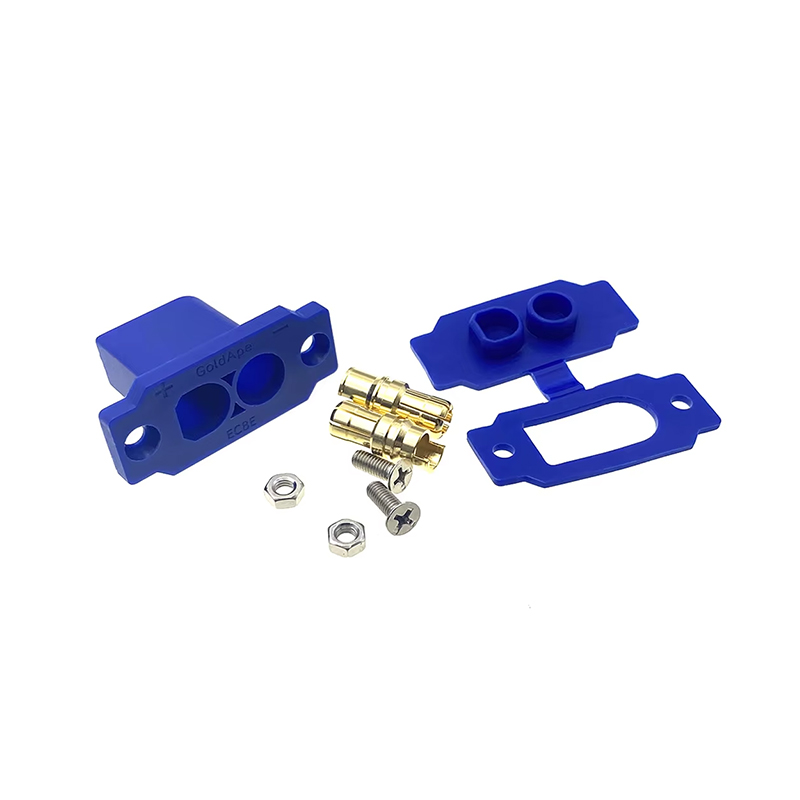 RJX 5pcs EC8E-M EC8 Male With Cover Current 100A Connector Panel Mount Retainable Power Plug