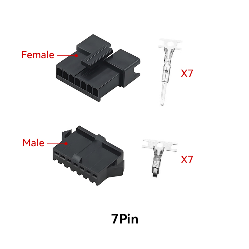 RJX 100sets JST 7P/8P/9P/10P/11P/12P SM 2.54mm  Female and Male wire connector housing