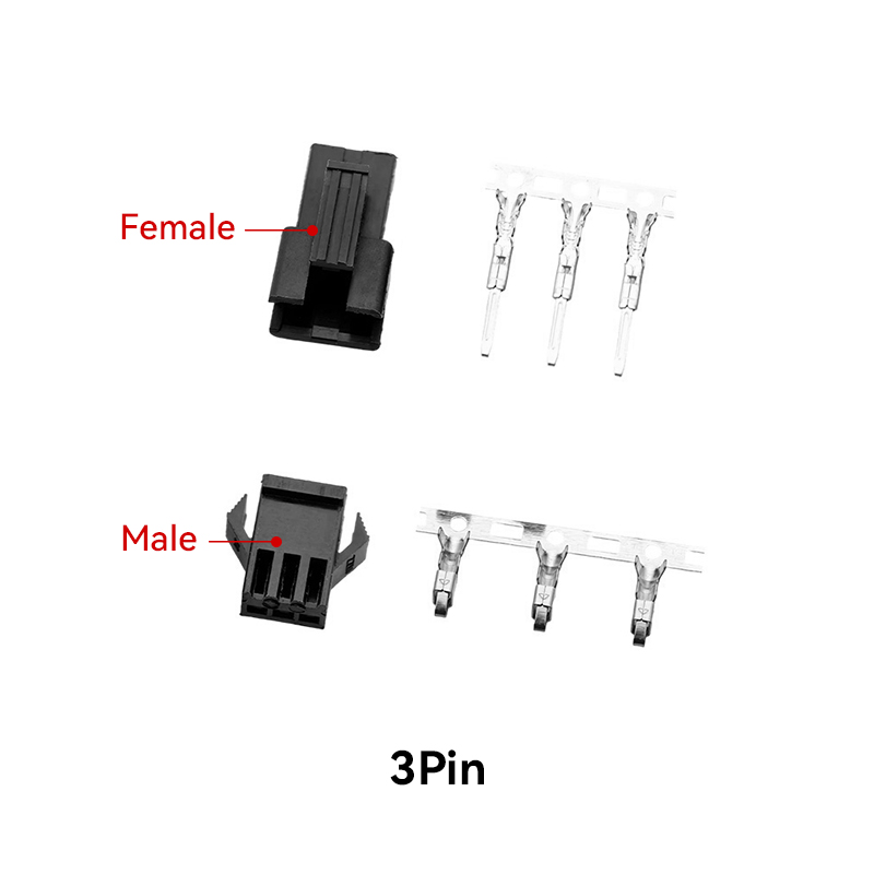 RJX 100sets JST 2P/3P/4P/5P/6P SM 2.54mm  Female and Male wire connector housing
