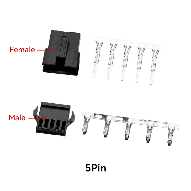 RJX 100sets JST 2P/3P/4P/5P/6P SM 2.54mm  Female and Male wire connector housing