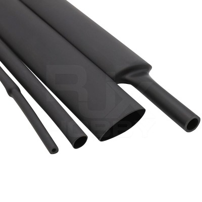 RJX 25 meter φ12-52mm 4:1 Heat Shrink Tubing Adhesive Waterproof Glue Insulated Dual Wall Black Heat Shrinkable Tube
