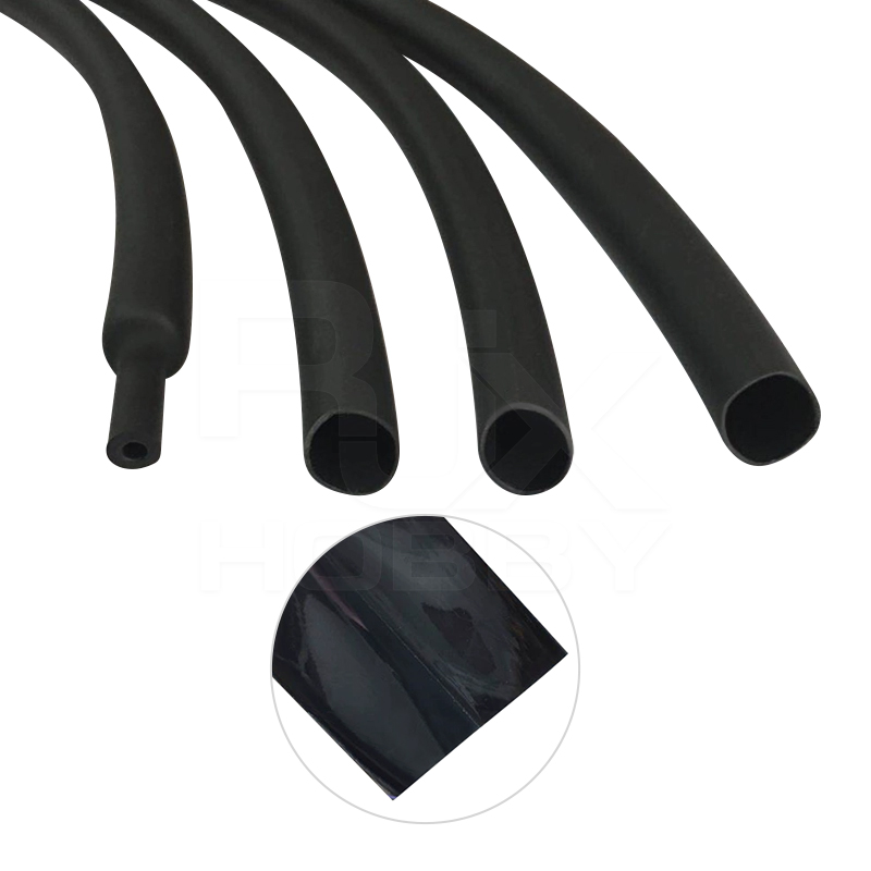 RJX 25 meter φ12-52mm 4:1 Heat Shrink Tubing Adhesive Waterproof Glue Insulated Dual Wall Black Heat Shrinkable Tube
