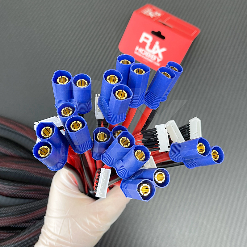 RJX 1 PCS 7P JST XHP EC8 to XT90 Male  Female Connectors Extension Cable