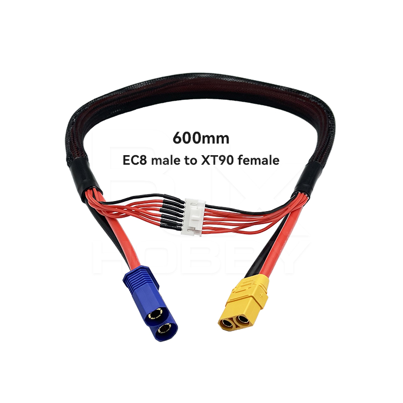 RJX 1 PCS 7P JST XHP EC8 to XT90 Male  Female Connectors Extension Cable