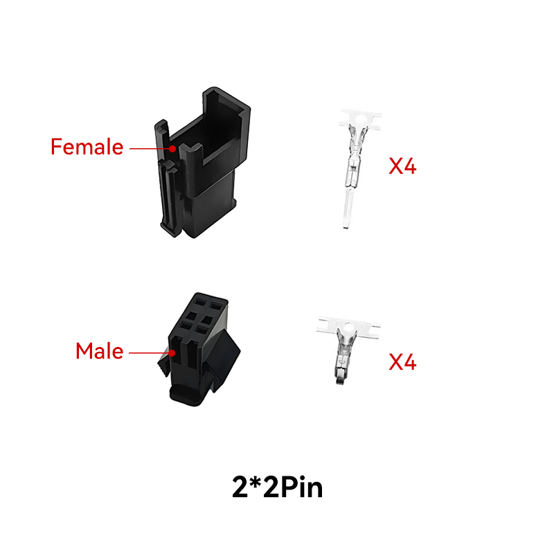 RJX 100 sets JST 2P/3P/4P/5P/6P/7P SM 2.54mm Double Row Female and Male wire connector housing