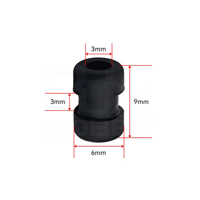 RJX 100pcs 3x5x8.5/3x6x9mm Damping Balls AV Shock Absorber Ball Damper Anti-Vibration Ball