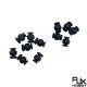 RJX 50pcs 1.5x6x8mm /1.5x6x8.8mm Damping Balls AV Shock Absorber Ball Damper Anti-Vibration Ball