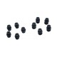 RJX 50pcs 1.5x6x8mm /1.5x6x8.8mm Damping Balls AV Shock Absorber Ball Damper Anti-Vibration Ball