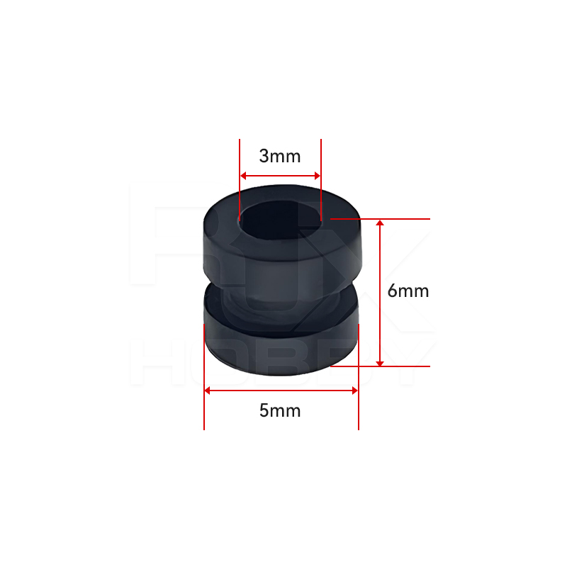 RJX 100pcs 3x5x6mm Damping Balls AV Shock Absorber Ball Damper Anti-Vibration Ball