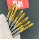 RJX 1pcs Titanium coating HSS M3 M4 M5 M6 M8 M10 M12 flute Straight slot taps