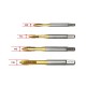 RJX 1pcs Titanium coating HSS M3 M4 M5 M6 M8 M10 M12 flute Straight slot taps
