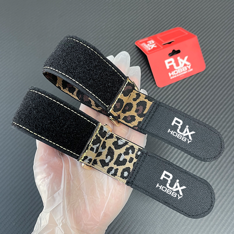 RJXHOBBY 2PCS 40mm Battery Strap Leopard Pattern Zinc Alloy Seamless Buckle 300–1000m