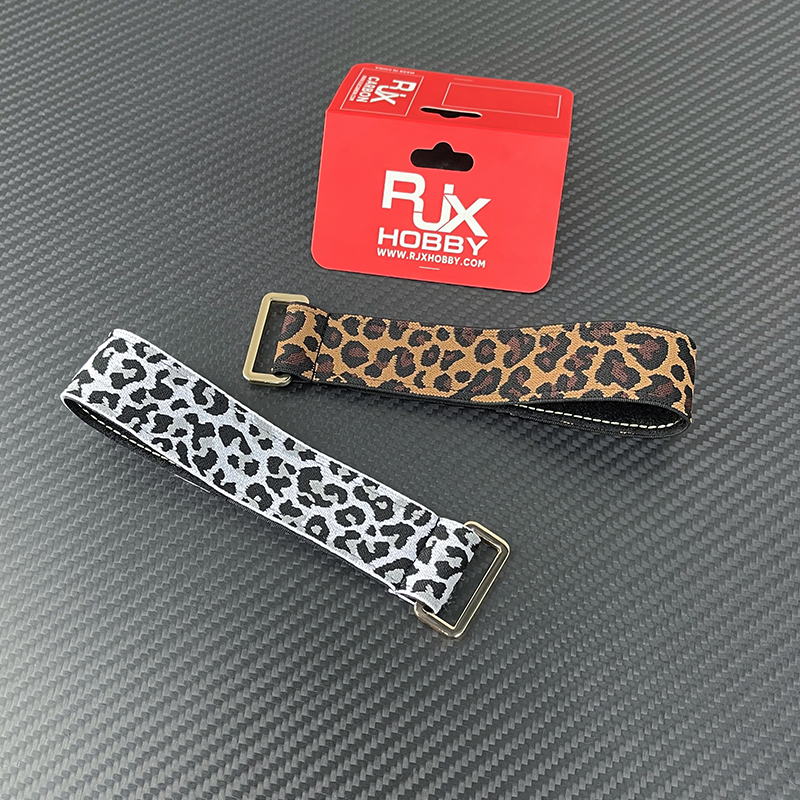 RJXHOBBY 2PCS 30mm Battery Strap Leopard Pattern Zinc Alloy Seamless Buckle 300–1000m
