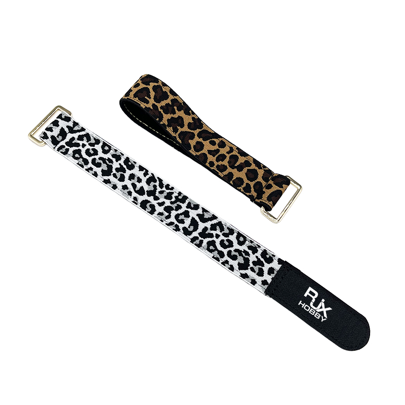RJXHOBBY 2PCS 30mm Battery Strap Leopard Pattern Zinc Alloy Seamless Buckle 300–1000m