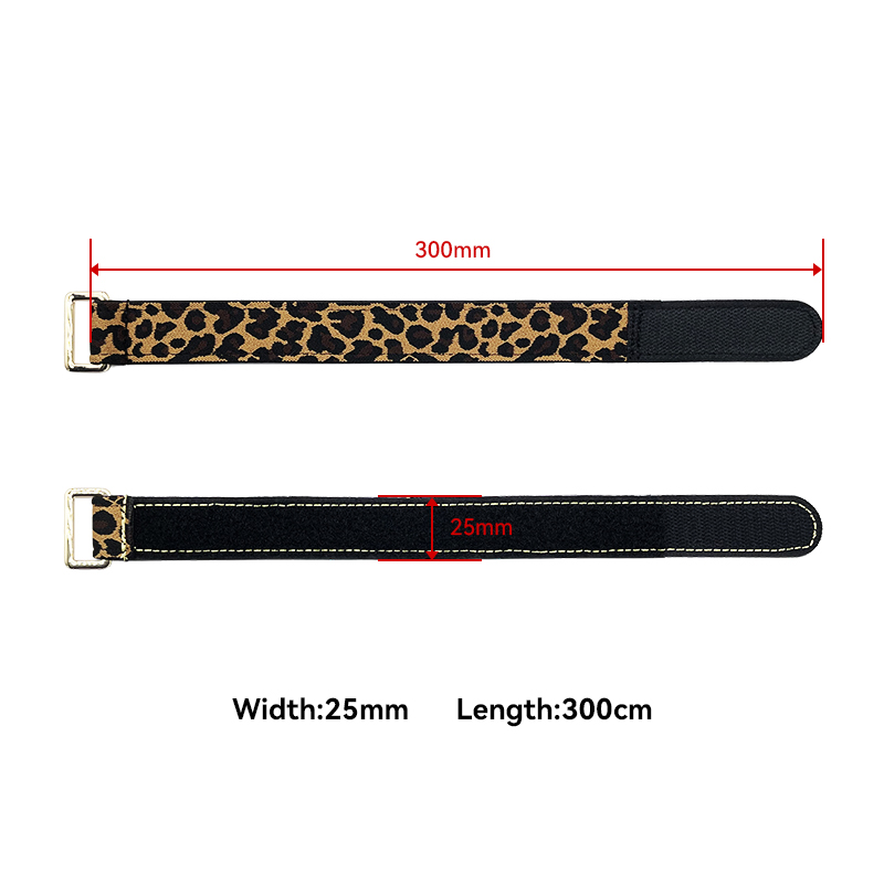 RJXHOBBY 2PCS 25mm Battery Strap Leopard Pattern Zinc Alloy Seamless Buckle 300–1000m