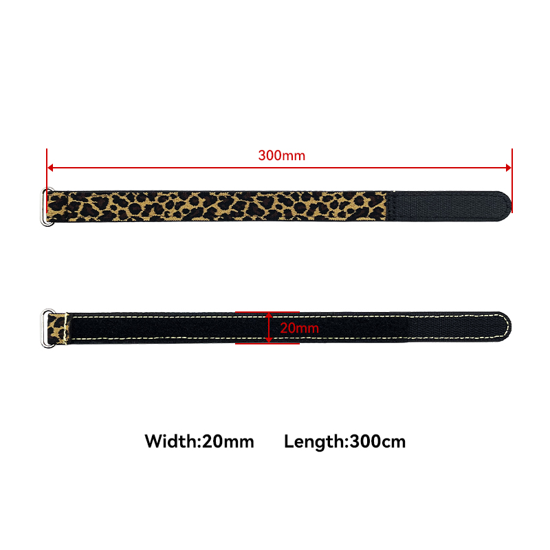 RJXHOBBY 2PCS 20mm Battery Strap Leopard Pattern Zinc Alloy Seamless Buckle 200–1000m