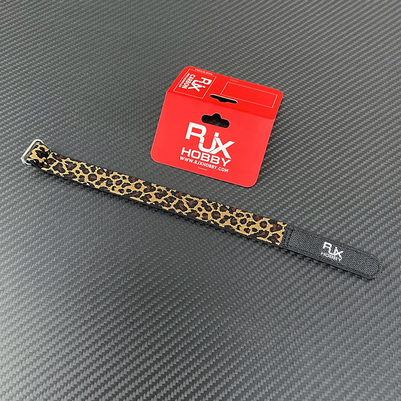RJXHOBBY 2PCS 20mm Battery Strap Leopard Pattern Zinc Alloy Seamless Buckle 200–1000m