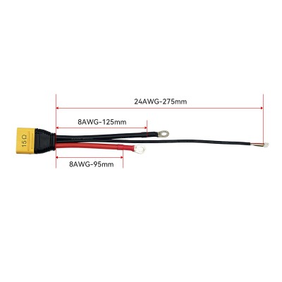 RJX 1PCS AS150U Male Power Cable to Ring Lugs with JST-GH 4-Pin Connector