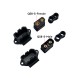 RJX Anti-sparking QS8 Battery Conenctor Strap Fixed Bracket Male Female Charging Port Seat Modified Electric Scooter Charger Plug