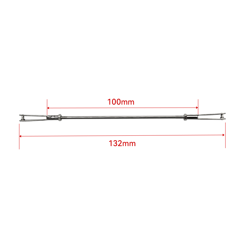 RJX 20pcs M2 Clevis Thread M2 Push Rod Stainless Steel Pull Rod Connecting Rod 