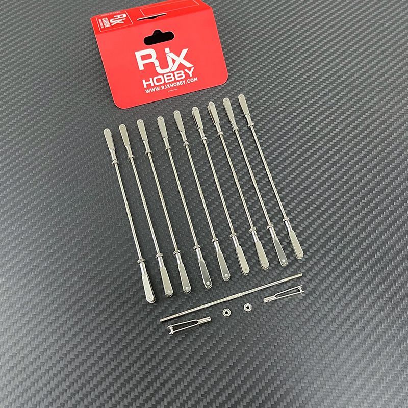 RJX 20pcs M2.5 Clevis Thread M2.5 Push Rod Stainless Steel Pull Rod Connecting Rod