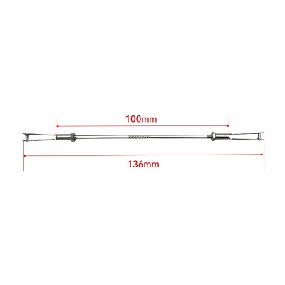 RJX 20pcs M2.5 Clevis Thread M2.5 Push Rod Stainless Steel Pull Rod Connecting Rod