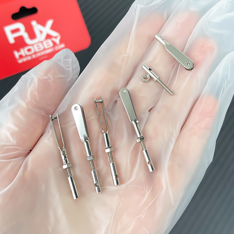 RJX 20pcs M2 M2.5 M3 Metal Collet Clevis Chuck Pull Rod Connector Coupler Screw Spare Parts For RC Aircraft Model