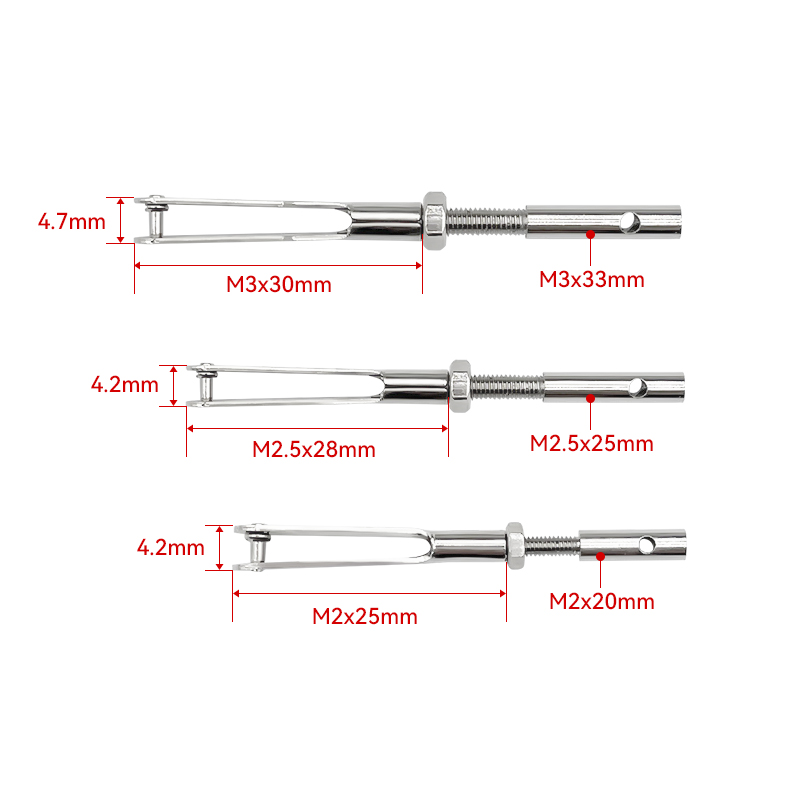 RJX 20pcs M2 M2.5 M3 Metal Collet Clevis Chuck Pull Rod Connector Coupler Screw Spare Parts For RC Aircraft Model