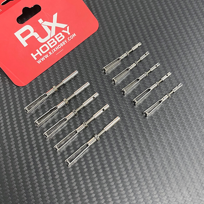 RJX 20pcs M2 M2.5 M3 Metal Collet Clevis Chuck Pull Rod Connector Coupler Screw Spare Parts For RC Aircraft Model