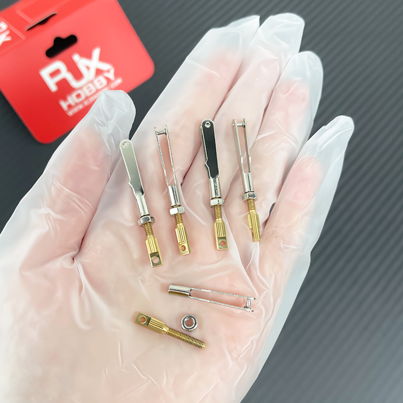 RJX 20pcs M2 M2.5 M3 Iron Metal Clevis Connector Set Pull Rod Chuck Coupler For DIY RC Aircraft Models