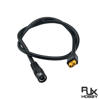 RJX 1pcs XT30UD Injection Molded Female to DC5525 Female Connector 15A 16AWG 500mm 