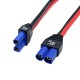 RJX 1pcs EC5 Male to EC5 Female Connector with SecureGrip Cover 10AWG Flexible Silicone Rubber Wire DC Power Cable
