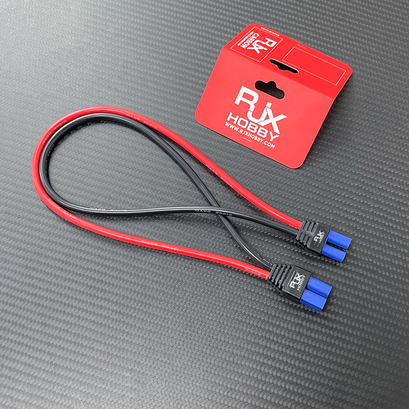 RJX 1pcs EC5 Male to EC5 Female Connector with SecureGrip Cover 10AWG Flexible Silicone Rubber Wire DC Power Cable