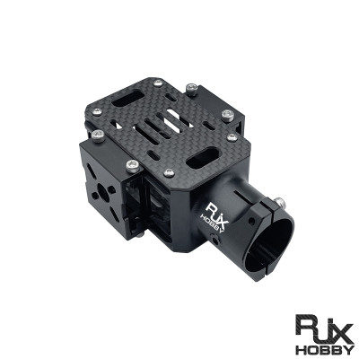 RJX 1pcs X8 Upper and lower Aluminum motor base with carbon sheet for 25mm Carbon Tube