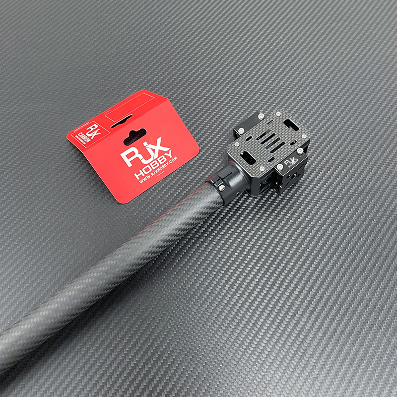 RJX 1pcs X8 Upper and lower Aluminum motor base with carbon sheet for 25mm Carbon Tube
