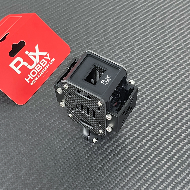 RJX 1pcs X8 Upper and lower Aluminum motor base with carbon sheet for 25mm Carbon Tube