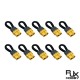 RJX 10pcs XT60H Female Short Circuit Bind Plug Loop Connector with 10AWG Silicone Wire